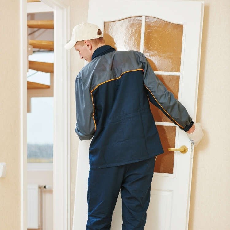 Internal door hanging and fitting service with smooth alignment and clean finish