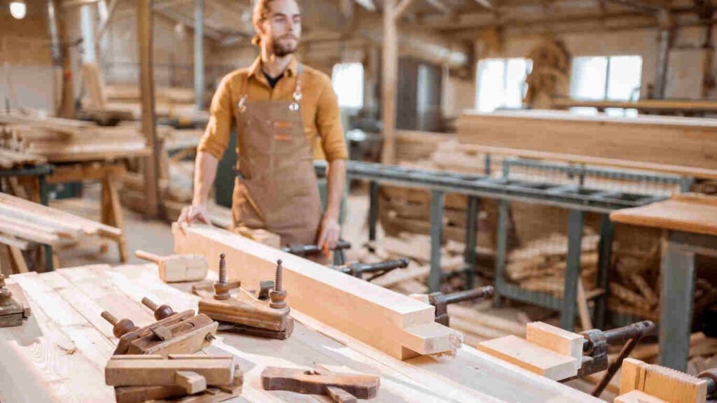 High-quality wooden furniture crafted by professional carpentry service