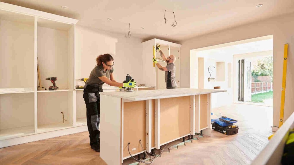 Professional kitchen worktops and fitting with precision finish