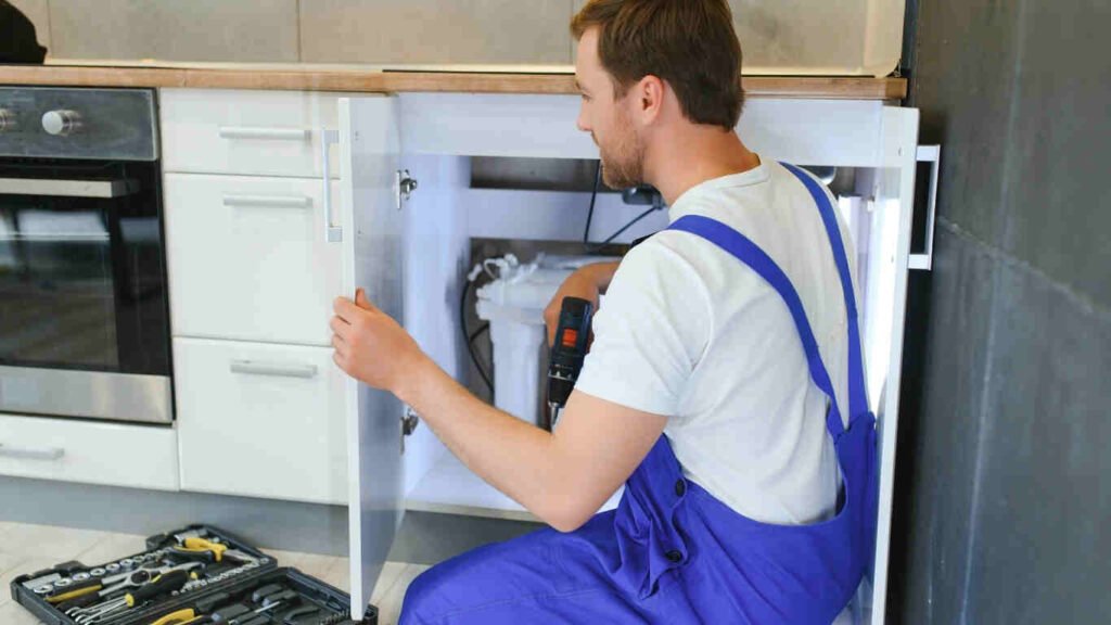 Wood kitchen installation transforming an outdated kitchen into elegant space