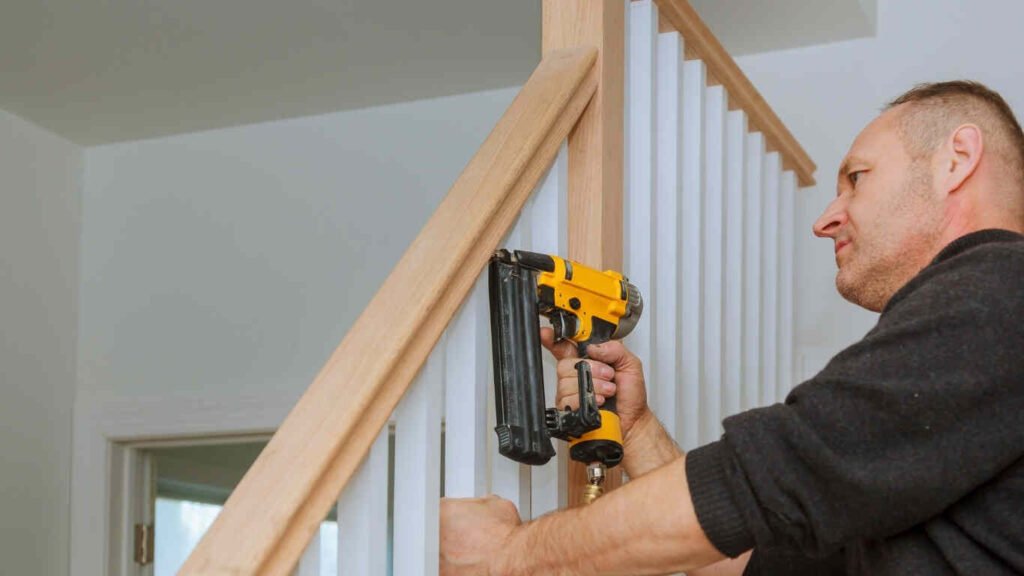 High-quality wooden stairs renovation with polished finish